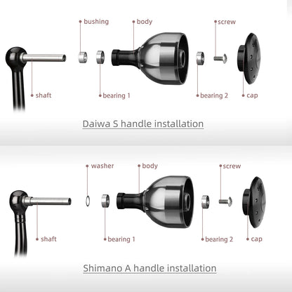 Gomexus Knob For Shimano Stradic Ci4 Ultegra Stella Sustain Daiwa Certate Exceler LT Tuning Spinning Reel Titanium Knob 30mm