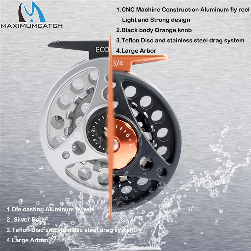 Maximumcatch Fly Fishing Reel 3/4/5/6/7/8 WT Large Arbor Die Casting Aluminum Fly Reel