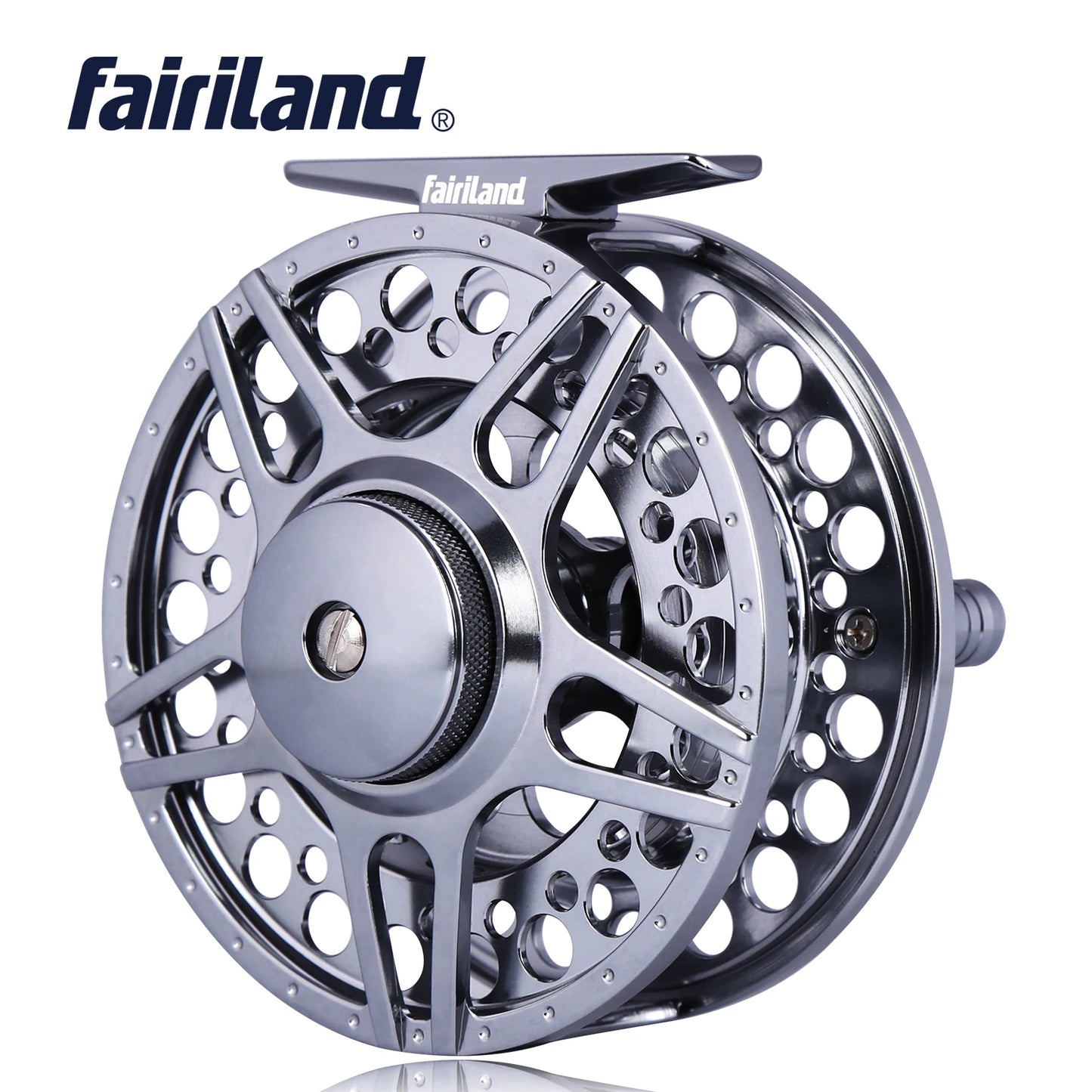 70 80 90 100mm 3BB Fly Fishing Reel CNC Machined Full Aluminum Ice Spool w/ INCOMING CLICK Lift/Right Hand Interchangeable