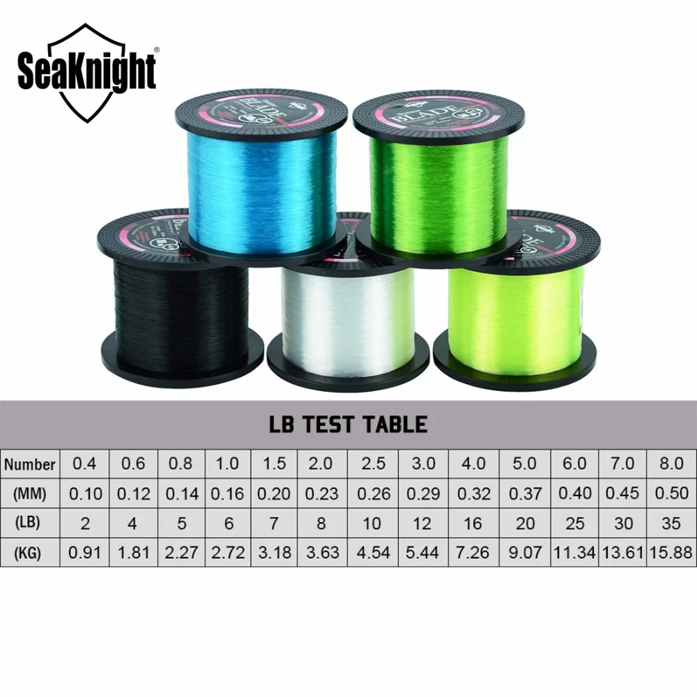 SeaKnight Brand BLADE Series 1000M Nylon Line Japan Material Monofilament Fishing Line Super Strong 20LB 35LB Carp Fishing Line