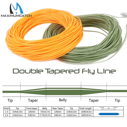 Maximumcatch Double Taper Fly Line 2/3/4/5/6/7/8 WT Floating Fly Fishing Line