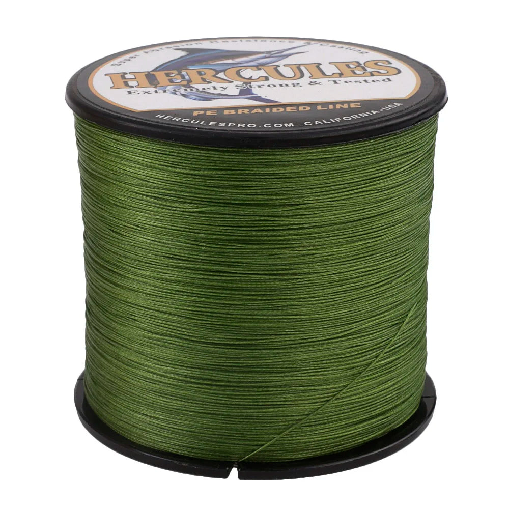 Hercules Braided Fishing Line Sea Saltwater Fishing 8 Strands Army Green 100M 300M 500M 1000M 1500M 2000M 100% PE Trenzado Pesca