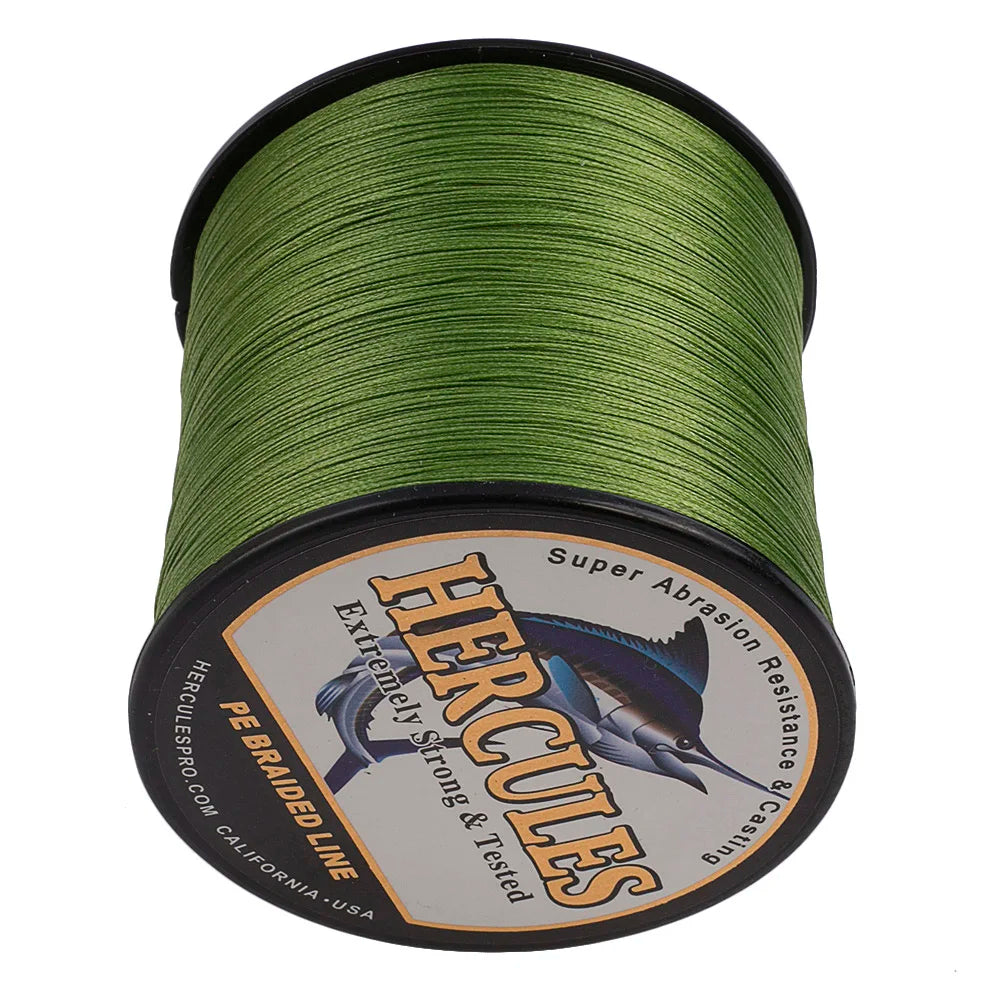 Hercules Braided Fishing Line Sea Saltwater Fishing 8 Strands Army Green 100M 300M 500M 1000M 1500M 2000M 100% PE Trenzado Pesca