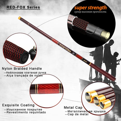 Goture Carbon Fiber Telescopic Fishing Rod Ultra-light Stream Hand Pole Carp Feeder Fishing Pole Tenkara 3.0-7.2m vara de pesca