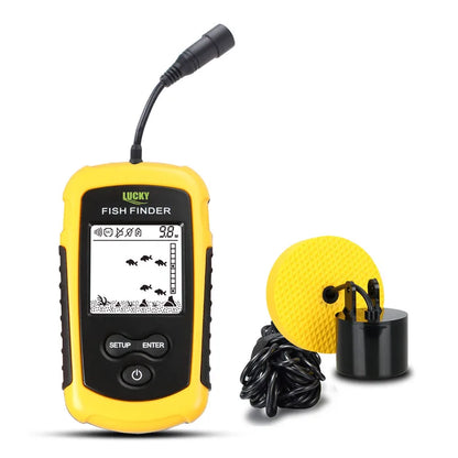 LUCKY FF1108-1 Portable Fish Finder Ice Fishing Sonar Sounder Alarm Transducer Fishfinder 0.7-100m Fishing Echo Sounder