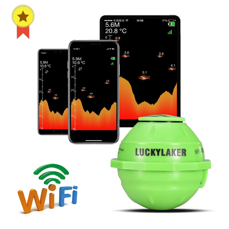 Lucky FF916 Sonar Wireless WIFI Fish Finder  Echo Sounder Detect Finder fishing for Lake Sea Fishing IOS& Android