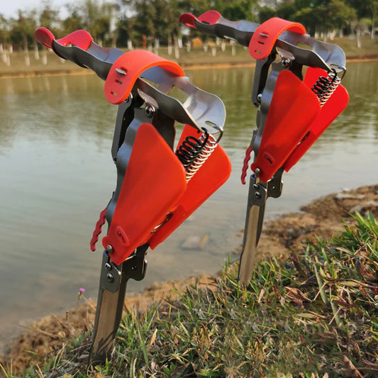 1PCS 2PCS Automatic Double Spring Fishing Pole Holder