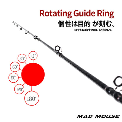 MADMOUSE Japan Full Fuji Parts Slow Jigging Rod 6"3 Jig Weight 80-350G 15kgs Shipping/casting Boat Rod Slatwater Fishing Rod