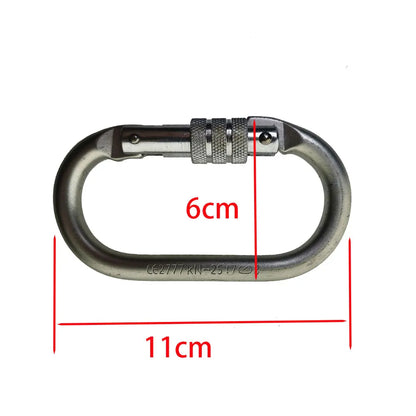 Alloy Steel Oval Screw Locking Carabiner Keychain