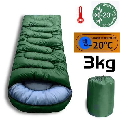 3.5KG Thickened and Widened Winter Sleeping Bag -15 ℃ -25 ℃ Cold-proof Waterproof and Warm Outdoor Sleeping Bag