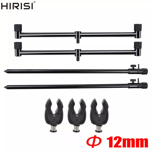 Carp Fishing Buzz Bars 20cm 30cm Fishing Rod Pod Holder Black Buzzer Bar for 2 Rods