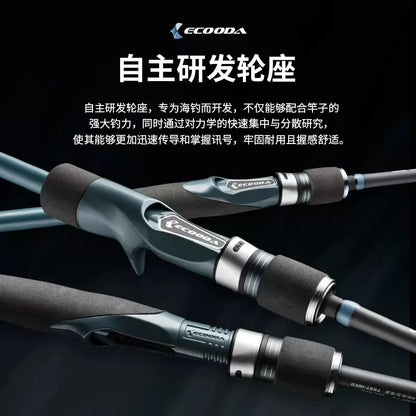 Brand New ECOODA ESFSJ Slow Jigging Rod 1.85m/1.88m/1.93m 30+40T Toray Carbon FUJI Guides Spinning Casting Boat Fishing Rod