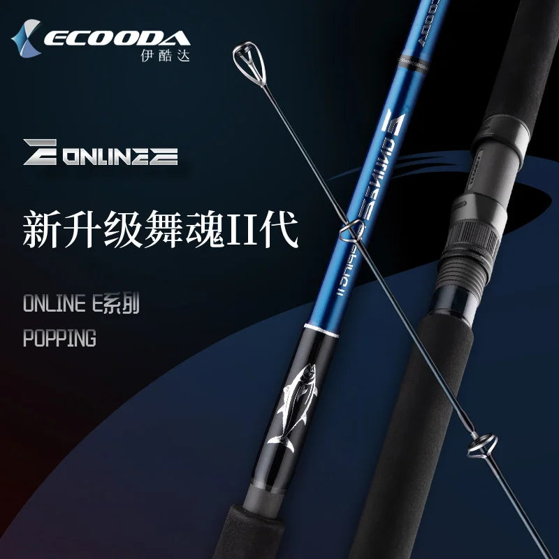 NEW  ECOODA  EEPR II  Boating Casting Fishing Rod 2.36m-2.59m Drag Power 25kg Lure WT60-200g Popping Rod Lure Rod For Tuna GT 3