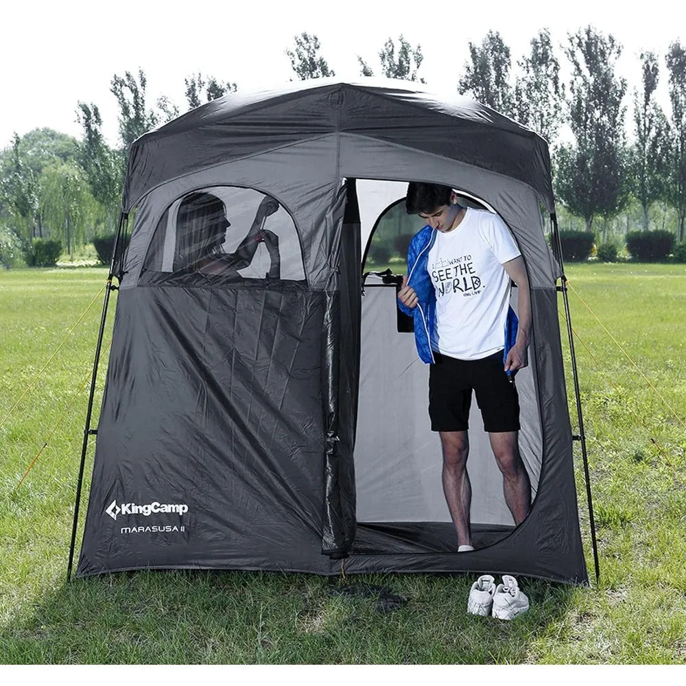 Camping Shower Tent Oversize Space Privacy Tent Portable Outdoor Shower Tents for Camping with Floor Changing Tent  Freight free