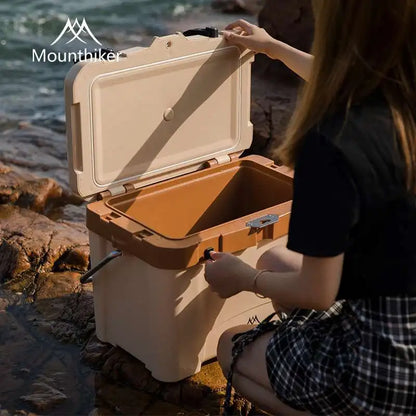 MOUNTAINHIKER 20.1" x12.2" x15" Incubator Outdoor Box 26L Camp Portable Large Fresh-Keeping Box Cold Hot Ice Bucket Refrigerator