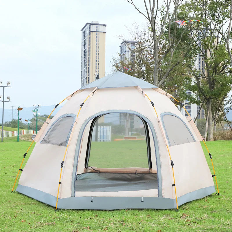 Camping Portable Equipment 6person Tent Camping Folding Outdoor Fully Automatic Speed Open Rain Proof Sunscreen Wilderness