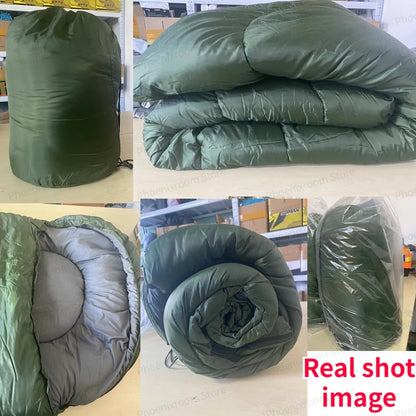 3.5KG Thickened and Widened Winter Sleeping Bag -15 ℃ -25 ℃ Cold-proof Waterproof and Warm Outdoor Sleeping Bag