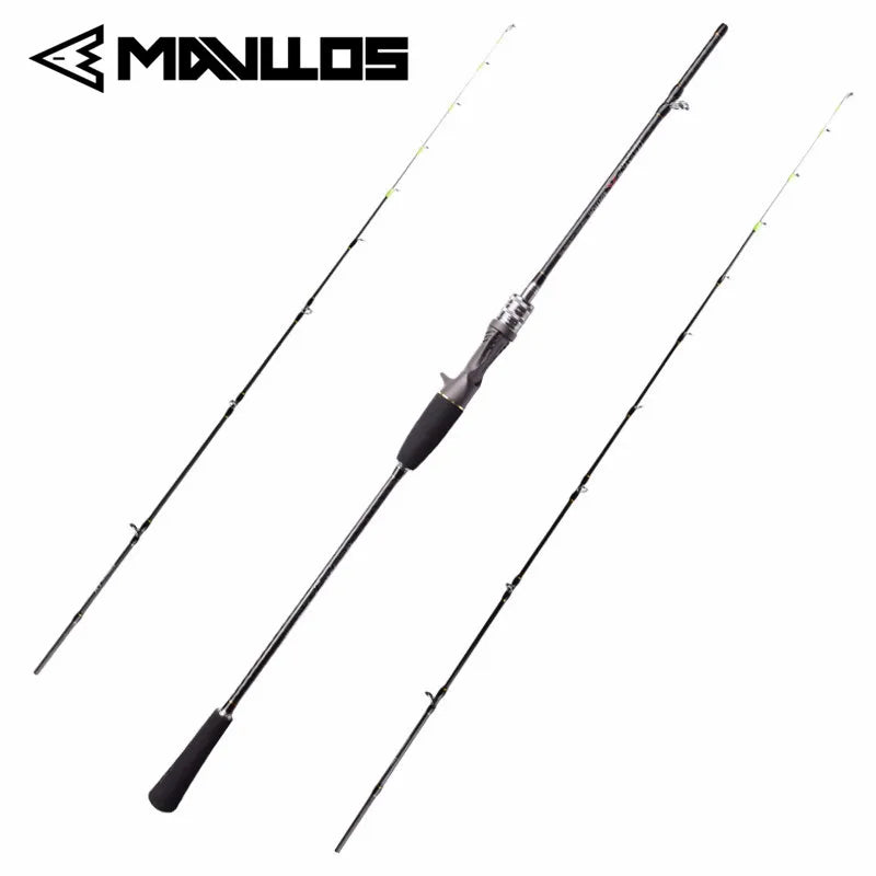 Mavllos Titanium Casting Fishing Rod Solid MH/LH Tips Lure 60-80g/80-120g Carbon Saltwater Octopus Fishing  Jigging Rod