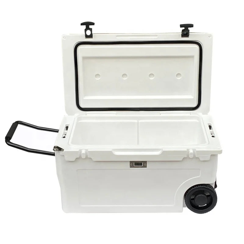 best selling outdoor camping coolers wheeled thermo boxes for food transport