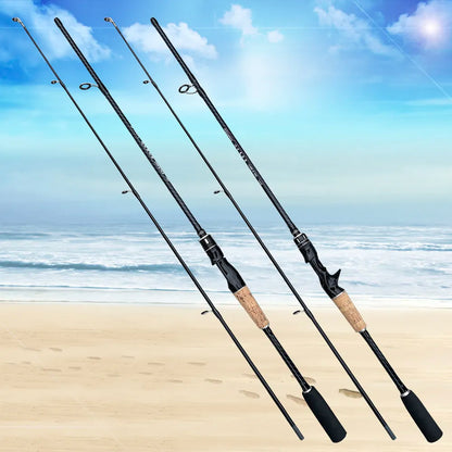 1.8M 1.65M Fishing Rod Carbon Fiber Spinning Casting Lure Pole Bait WT 8-25G Line WT 8-15LB Hard Fast Fishing Rods