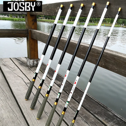 JOSBY Carp Telescopic Fishing Rod Carbon Fiber Feeder Ultralight Portable For Freshwater Stream Pole 2.7/3.6/4.5/5.4/6.3/7.2M