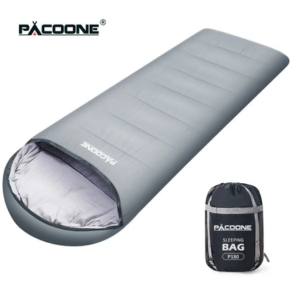 PACOONE Outdoor Sleeping Bag Double Sleeping Bag Lightweight Cotton Warm Sleeping Bag Washable Camping Travel Sleeping Bag New