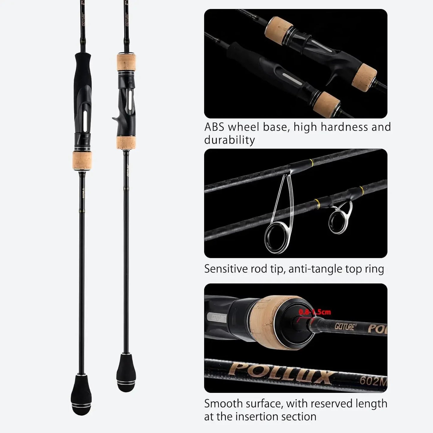 Goture Pollux 100%Fuji Guide Ring Jigging Fishing Rod 1.83m 1.98m Spinning/Casting Ocean Rod ML M MH Power Slow Fast Boat pole