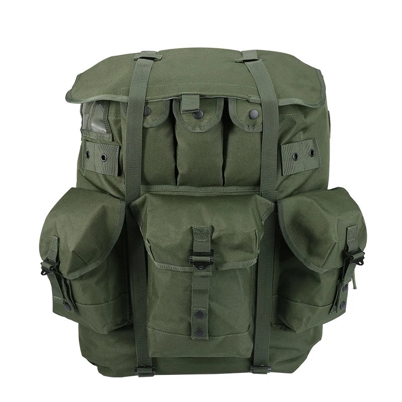 Outdoor Tactical External Frame Backpack Men's Large Capacity Hiking and Mountaineering Bag