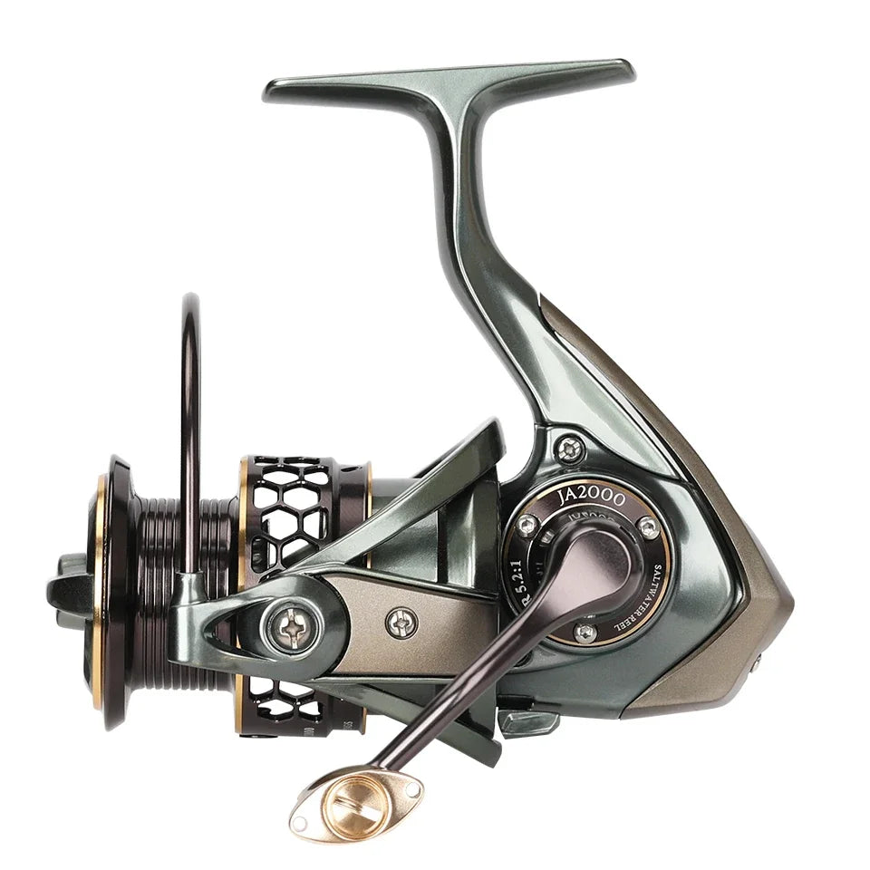 TSURINOYA Jaguar 1000 2000 3000 Long Casting Double Spool Stainless Steel Bearing  Fishing Spinning Bass Reel Saltwater