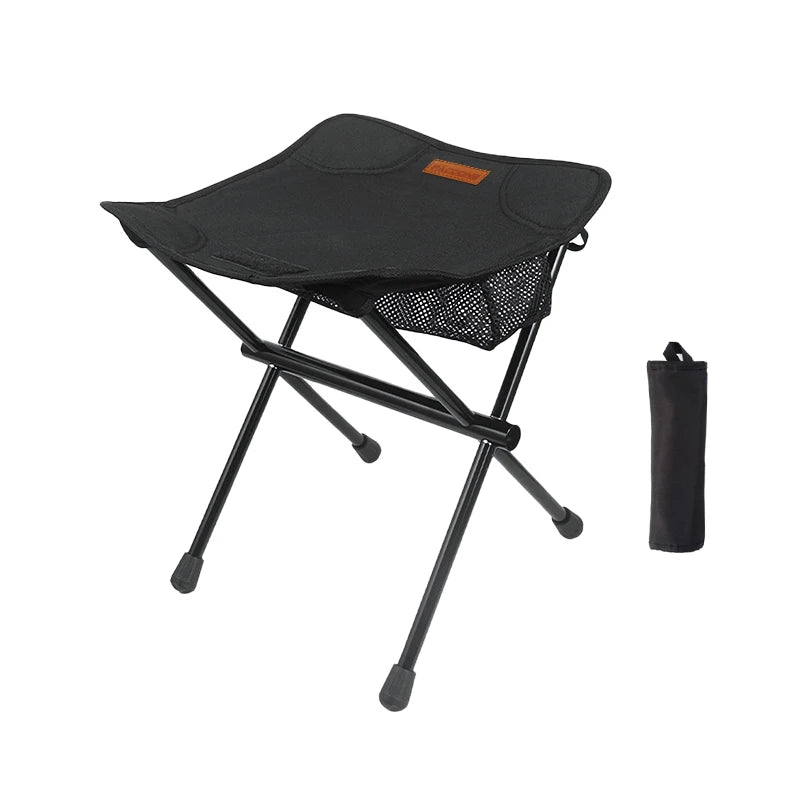 PACOONE Camping Portable Folding Stools Ultralight Aluminium Alloy Storage Chair  MIni Fishing Chair Picnic Lighweight Furniture