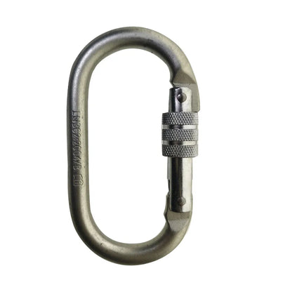 Alloy Steel Oval Screw Locking Carabiner Keychain