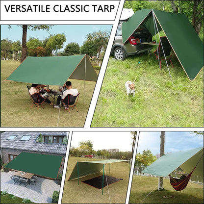 3x3m / 3x4m / 3x5m / 4x4m Ultralight Waterproof Tarp Tent Awning Sunshade Outdoor Camping