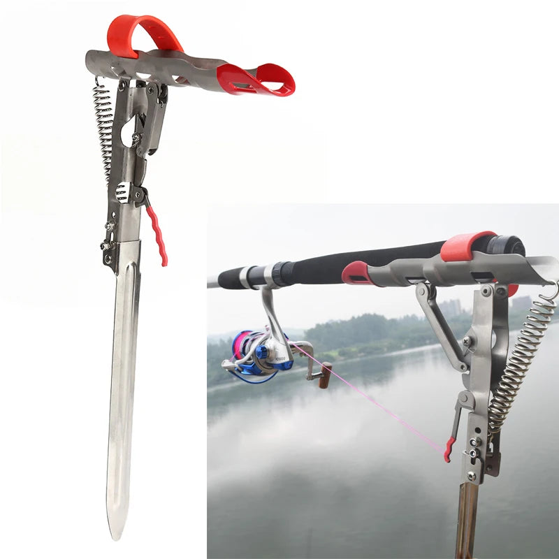 1PCS 2PCS Automatic Double Spring Fishing Pole Holder