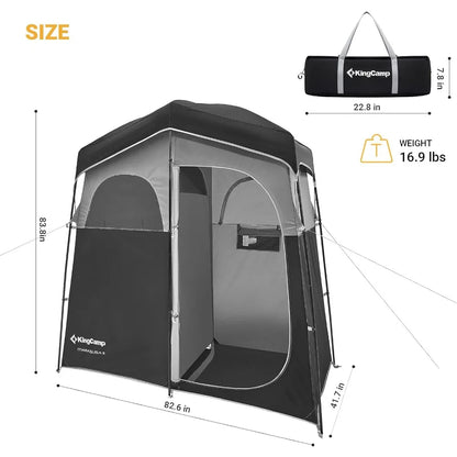 Camping Shower Tent Oversize Space Privacy Tent Portable Outdoor Shower Tents for Camping with Floor Changing Tent  Freight free